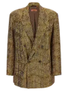 Missoni Sequin-embellished Double-breasted Blazer In Yellow
