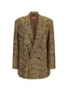 Missoni Sequin-embellished Double-breasted Blazer In Gold
