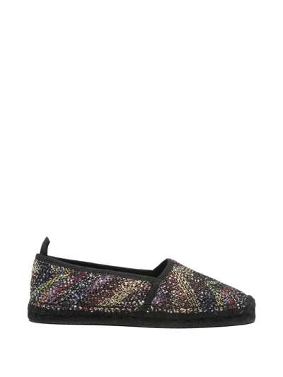 Missoni Sequin-embellished Espadrilles In Black