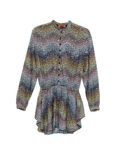 Missoni Sequin-embellished Mini Dress In Multi