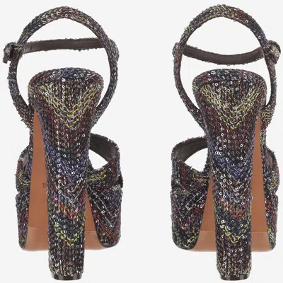 Missoni Sequin-embellished Platform Sandal In Multicolor