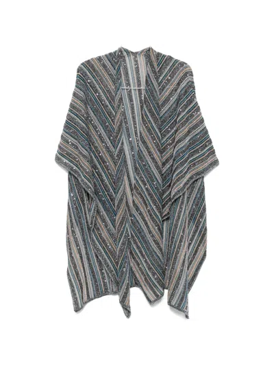 Missoni Sequin-embellished Scarf In Gray