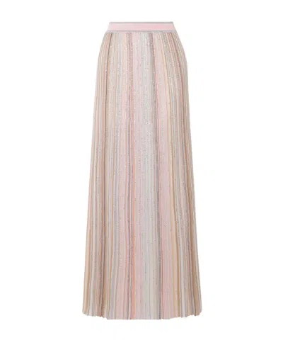 Missoni Sequin-embellished Striped Crochet-knit Maxi Skirt In Multi