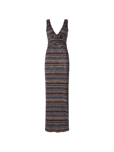 Missoni Sequin-embellished Striped Dress In Multi