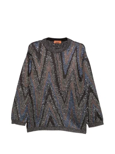Missoni Oversized Patterned Knitted Sweater In Multi