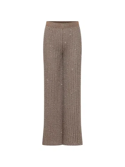 Missoni Sequin-embellished Trousers In Neutrals