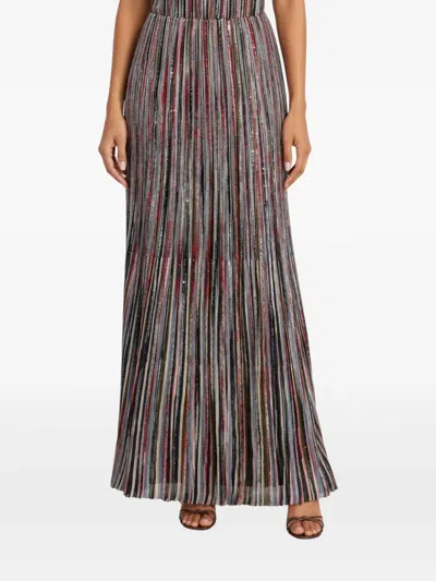Missoni Sequin-embellished Vertical-stripe Skirt In Multi