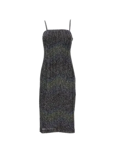 Missoni Sequin-embellished Zigzag Mini Dress In Gray