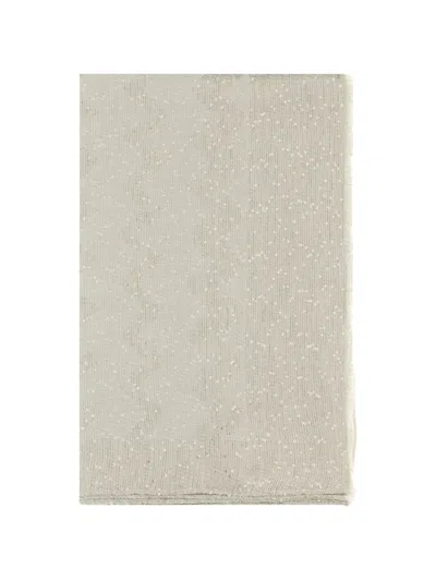 Missoni Sequin-embellished Zig-zag Scarf In Neutral