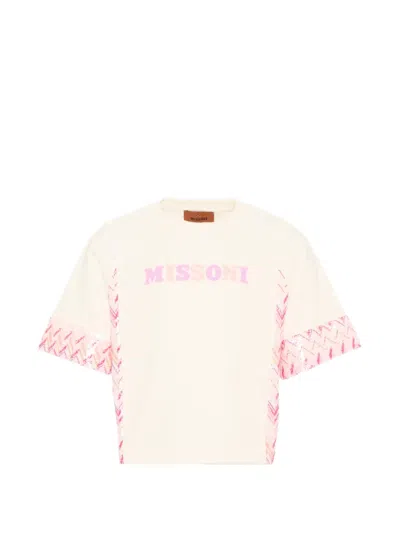Missoni Kids' Sequin-embellished Zig-zag T-shirt In Multi