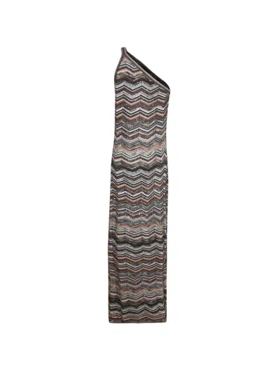 Missoni Sequin-embellished Zigzag-knit Dress In Multi