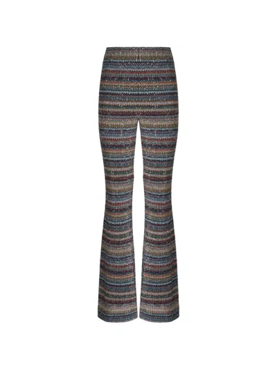 Missoni Sequin-embellished Zigzag-knit Trousers In Multi