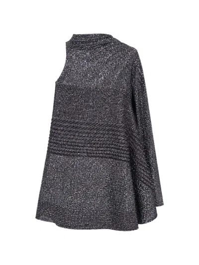 Missoni Sequin-embroidered Asymmetric Dress In Gray