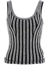 Missoni Sequin-embellished Ribbed-knit Tank In Black
