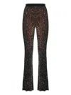 Missoni Ribbed Stretch Flared Trousers With Sequins In 黑色