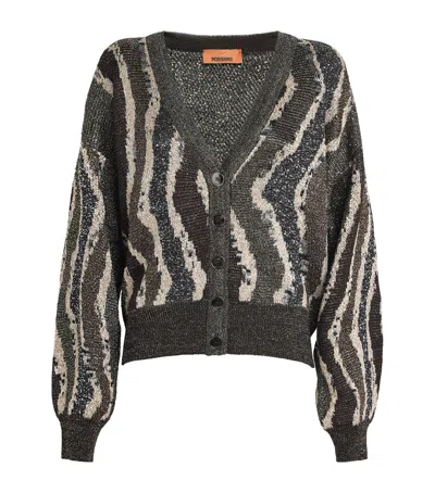 MISSONI SEQUINNED V-NECK CARDIGAN