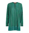 Missoni Zigzag Long-sleeved Blouse With Sequins And Fringes In Green