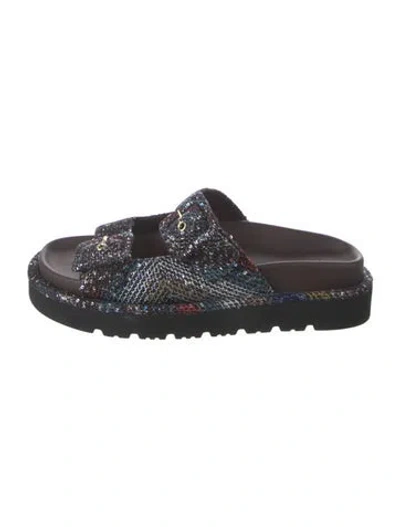 Pre-owned Missoni Sequins Slides In Brown