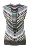 Missoni Serafino Buttoned Knit Gilet In Black