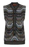 Missoni Serafino Caperdoni-knit Vest In Multi