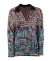 Missoni Seraphim Pull Over Multicolor Blue And Red Tones In Black