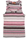 Missoni Multicolor Top With Pink And Black Design In Multicolor