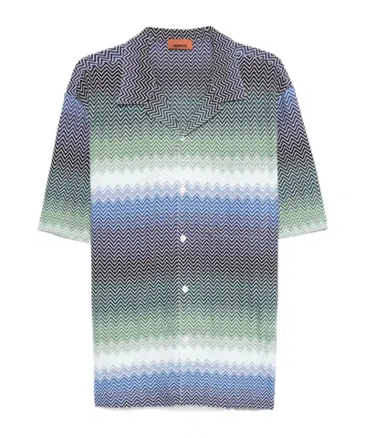 Missoni Serrated Pattern Shirt In Multicolor