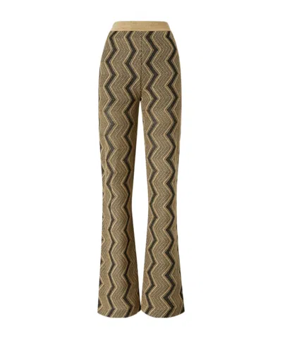 MISSONI MISSONI ZIGZAG PATTERN HIGH-WAIST TROUSERS