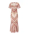 Missoni Serrated Zigzag-pattern Maxi Dress In Nude