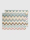 Missoni Set Of Two Happy Zig Zag Placemats 35x48 Cm With Zig Zag Pattern