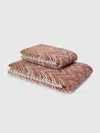 Missoni Stone 2-piece Bath Set 100% Cotton With Chevron Pattern