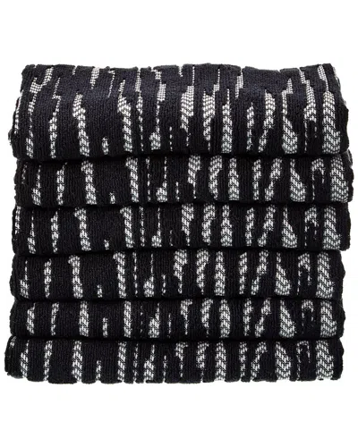 Missoni Set Of 6 Carlyle Hand Towels In Black