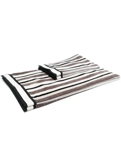 Missoni Set-of-two Striped Cotton Towels In Black