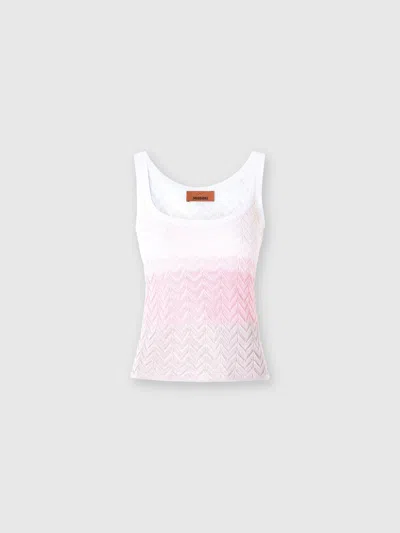 MISSONI SCHATTIERTES TANKTOP AUS CHEVRON-VISKOSE