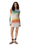 Missoni Shaded Viscose Lame Mini Dress Multicolor In Multi