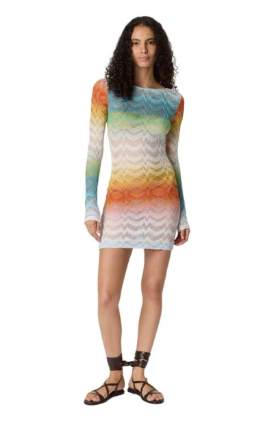 Missoni Womens Multicolor Gradient Raschel-knit Mini Dress