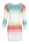 Missoni Shaded Viscose Lame Mini Dress Multicolor