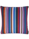 Missoni 40x40 Cm Shangai Wool Satin Cushion With Zig Zag Print In Blue