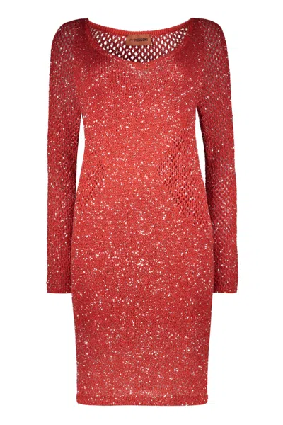 Missoni Sheath Dress In Red