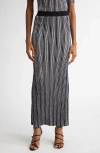 Missoni Langer Gerippter Ripprock Mit Pailletten In White And Black