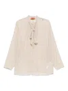 Missoni Two-tone Lace Blouse In Brown