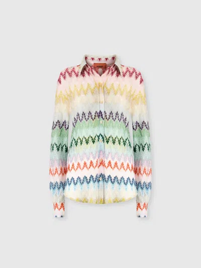 Missoni Shirt In Viscose Blend With Lace Motif In Multi