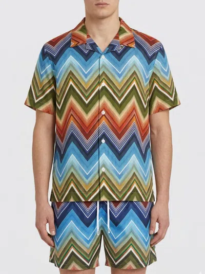 Missoni Bowlinghemd Aus Viskose Mit Grossem Zickzackdruck In Multi