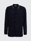 Missoni Man Shirt Midnight Blue Size 42 Wool, Viscose In Blue
