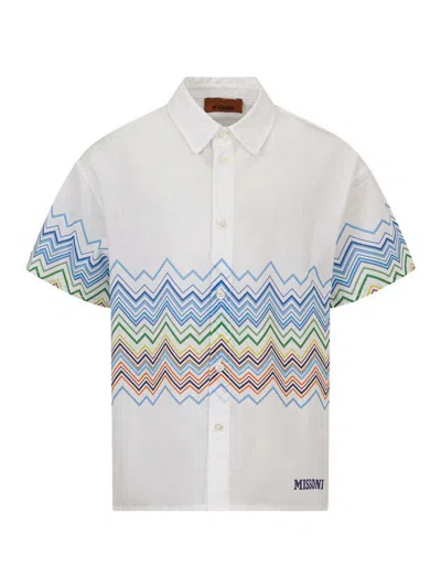 Missoni Kids' Shirt With Zigzag Pattern In Multi