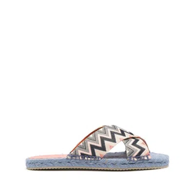 Missoni Zigzag-woven Espadrilles In Black/blue