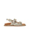 Missoni Open Toe Leather Sandals In Neutrals