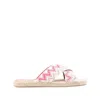 Missoni Zigzag Open Espadrilles In Pink/neutrals