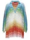 Missoni Patterned Metallic-knit Cover-up In Multi