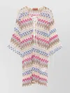Missoni Short Caftan With Long Sleeves And Loose Fit